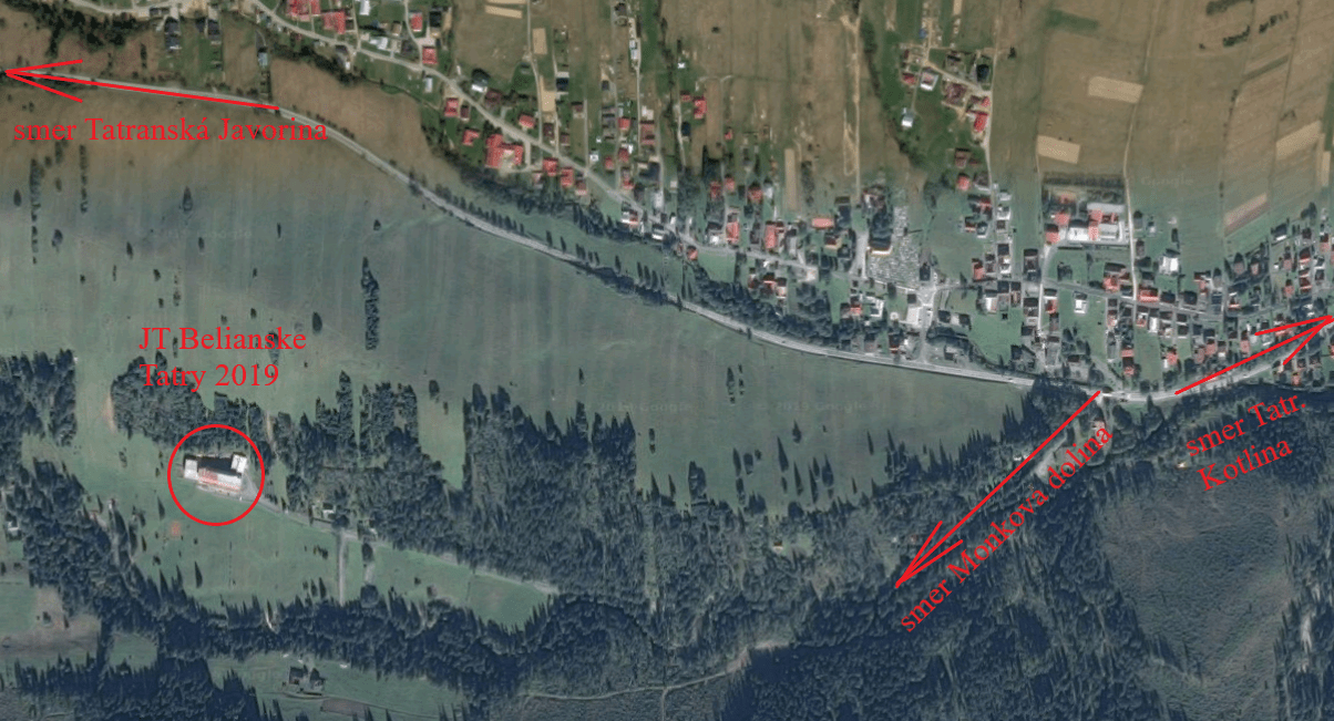 Mapa JT Belianske Tatry 2019